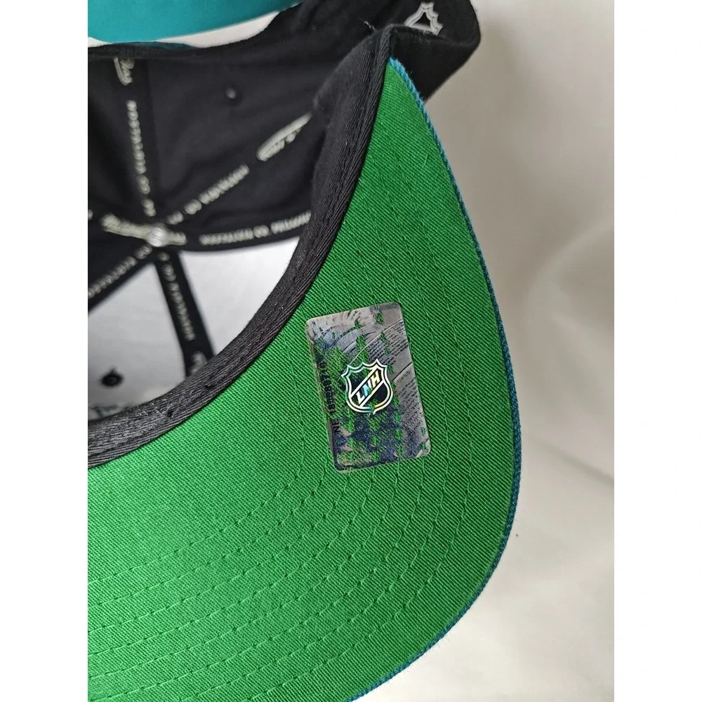 Mitchell & Ness San Jose Sharks Teal Black Snapback Hat‎ NHL Hockey July 2012